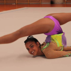 La gimnasta leonesa Andrea Pozo, en una imagen de archivo. DL