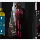 Imagen de las botellas de vino de la serie El cuento de la criada que han sido retiradas.