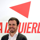Alberto Garzón, ayer en Valladolid. RUBÉN CACHO