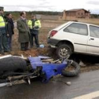 Imagen de archivo de un accidente de moto mortal que se produjo en Camposagrado en marzo del 2005