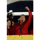 Chávez se dirige a sus partidarios tras conocer su triunfo electoral