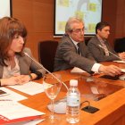 El ya ex director general de la Ciuden (centro), en su última comparecencia, el 27 de abril.