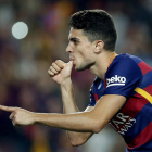 Bartra celebra el gol marcado ante el Levante, durante el partido disputado ayer en el Camp Nou.