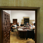 Los mineros se encerraron el pasado lunes en el despacho del PSOE en la Diputación.
