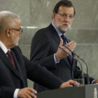 El primer ministro marroquí, Benkiran, y Rajoy.