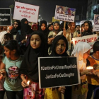 Una protesta por la violación y asesinato en abril de una niña de ocho años.