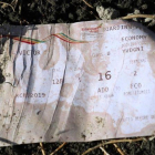 Tarjeta de embarque del vuelo ET 302 de Ethiopian Airlanes, siniestrado en Bishoftu (Etiopia).