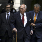 El ex tesorero Álvaro Lapuerta a su salida de la Audiencia Nacional donde fue citado por Ruz.