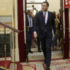 El candidato del PSOE a la Presidencia del Gobierno, Pedro Sánchez, llega al Congreso.