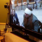 El expresidente balear Jaume Matas comparece por videoconferencia desde la prisión de Segovia en la comisión de investigación del Parlamento balear, el pasado 20 de febrero.