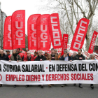 Los sindicatos UGT y CC OO se manifiestan por la subida salarial, en defensa del convenio, el empleo digno y los derechos sociales’.