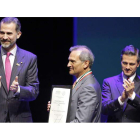 El rey, Carlos Martínez y Peña Nieto, presidente mexicano.