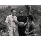 Unos jovencísimos Ángel Fierro, Agustín Delgado y José Antonio Llamas en el Montseny, en los años sesenta