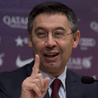 Josep Maria Bartomeu, presidente del Barça, en conferencia de prensa.