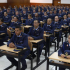 Soldados del Ejército del Aire formándose en la Academia Básica, de La Virgen del Camino. RAMIRO