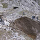 La zona del derrumbe, antes de la intervención .