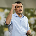 Pedro Sánchez durante una de sus intervenciones. PEDRO PUENTE HOYOS