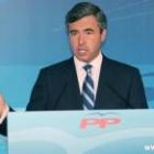 El secretario del partido en la rueda de prensa que ofreció ayer en Madrid
