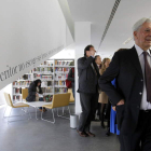Vargas Llosa, la semana pasada en la inauguración de una biblioteca con su nombre en Madrid.