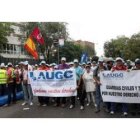 La delegación leonesa de la Augc estuvo representada en la manifestación por las calles de Madrid.