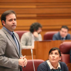 Tino Rodríguez, en una intervención en el Pleno de las Cortes de Castilla y León. DL