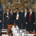Caamaño, en el centro, se reunió con las asociaciones judiciales