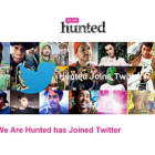 Captura de la web de We are hunted en la que anuncia su unión con Twitter.