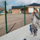La alcaldesa, Mª Eugenia Gancedo, supervisa las obras del área deportiva de San Andrés.