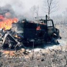 El camión quedó devastado el día que se declaró el incendio.
