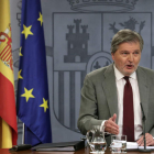 Méndez de Vigo, durante la rueda de prensa posterior a la reunión del Consejo de Ministros. ZIPI