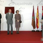 Fernández Santiago, Herrera, Don Juan Carlos, Doña Sofía y Vicente Orden, en el acto de imposición
