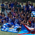 Celebración de la Deportiva tras derrotar a la Cultural. DL