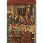 Detalle de la tabla ‘El banquete’, del Maestro de Palanquinos.