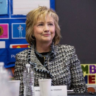 Hillary Clinton, durante un debate sobre educación, el pasado 4 de febrero en Nueva York.
