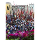 El récord Guinness reunió a 143 pendones en San Isidoro.