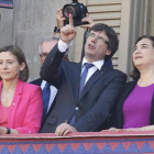 Carme Forcadell, Colau y Puigdemont