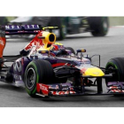 Mark Webber, a los mandos de su coche.