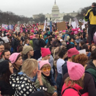 Una multitud de manifestantes a su llegada al National Mall, en Washington, durante la Marcha de Mujeres, el 21 de enero.