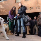 La concentración se realizó a la entrada de la Facultad de Veterinaria