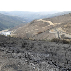 Paisaje de La Cabrera tras el incendio de 10.000 hectáreas.