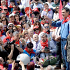 Pedro Sánchez, ayer, durante su discurso en Villalar de los Comuneros. NACHO GALLEGO