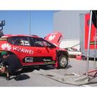 El Citroën C3 de Pepe López, uno de los favoritos a llevarse la victoria en suelo astorgano. TRANCA