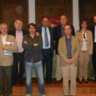 Los integrantes de la plataforma por la defensa de San Lorenzo, el pasado viernes en Madrid.