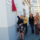 La alcaldesa de San Andrés, María Eugenia Gancedo, durante la inauguración del parque Yuso.