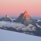 El imponente Cervino visto desde el Monte Rosa.