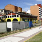 Las cocheras de la estación de Feve se encuentran actualmente en plenas obras de restauración