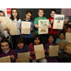 Los catorce niños de la clase del colegio Los Adiles que han conseguido el premio del Canal Historia.