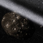 Una impresión artística de los anillos que rodean el asteroide Chariklo.