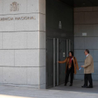 El exgobernador del Banco de España Luis María Linde a su llegada este miércoles a la Audiencia Nacional. JUAN CARLOS HIDALGO