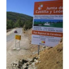 Obras de la carretera de Omaña, una de las pagadas por el plan minero